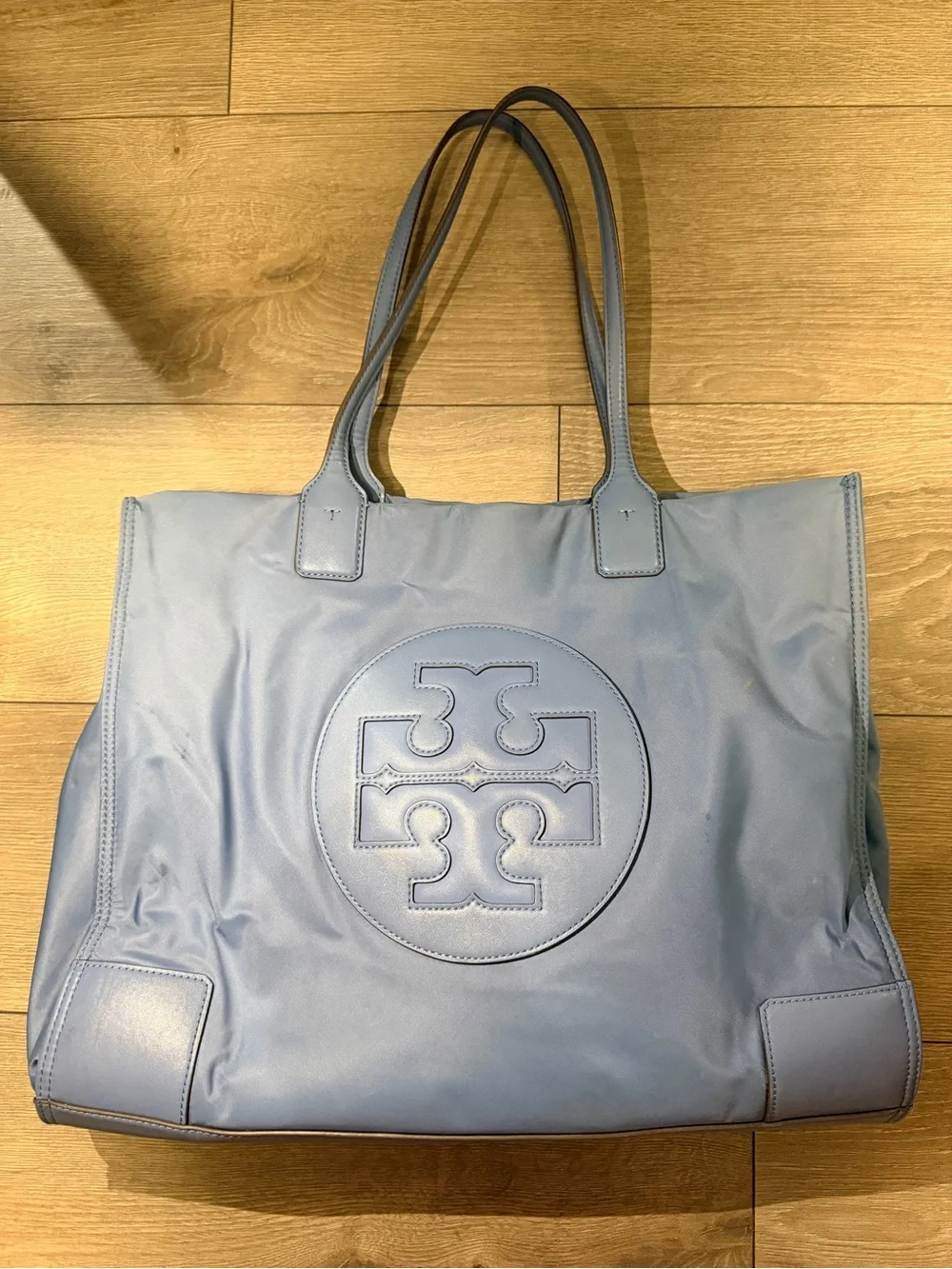 Tory Burch Powder Blue Logo Tote